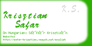 krisztian safar business card